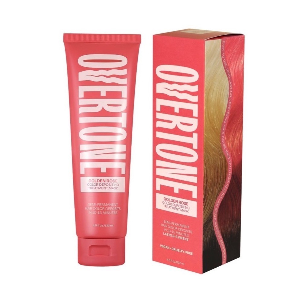oVertone Golden Rose Color Depositing Treatment Mask for Brown Hair 4.5oz NEW
